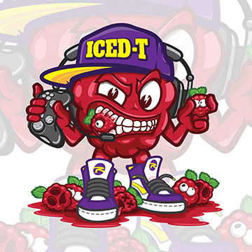 ice tee raspberry gaming xbox pc ps5 ps4 mascot character cartoon icon logo image picture illustration drawing sketch illustrator photoshop vector