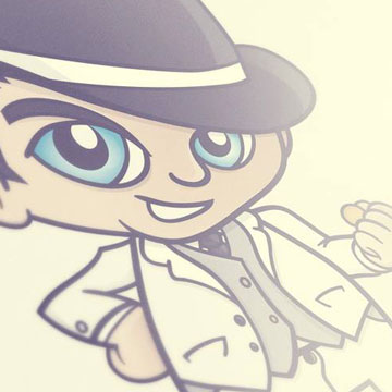mafia boss logo design illustration mascot suit branding cartoon
