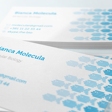 logo design businesscard molecular biology blue aqua zebrafish