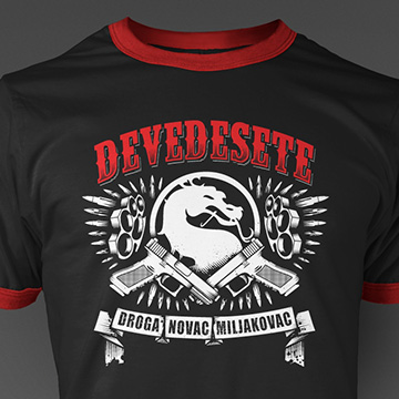 tshirt design illustration photoshop illustrator mortalkombat bend metal punk guitar knuckle dragon bullets devedesete miljakovac