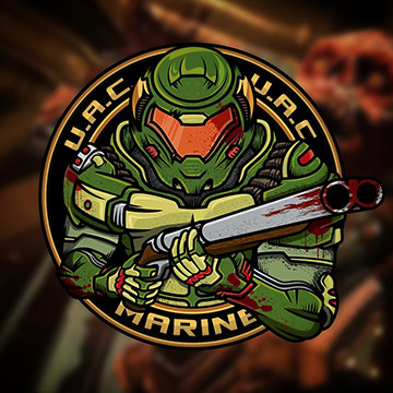 fan art doom doom4 phobos quake id marineguy fps hell patch illustration sketch doomguy