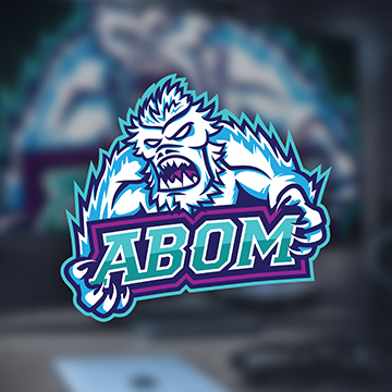 illustration monster yeti logo design mascot character abomination snowman