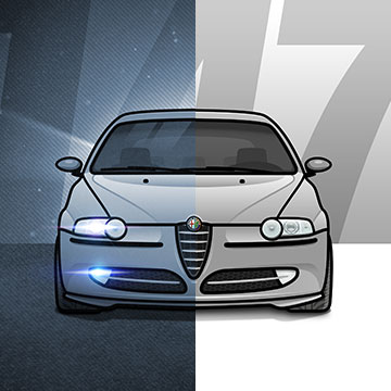 alfa romeo alfaromeo 147 alfaromeo147 alfisti car auto illustration drawing sketch illustrator photoshop vector